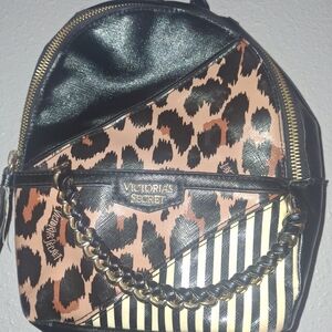 Victoria's Secret Black and Leopard Backpack
